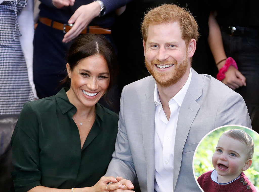 Prince Louis, Prince Harry, Meghan Markle, Inset Prince Louis, Prince Harry, Meghan Markle, Inset